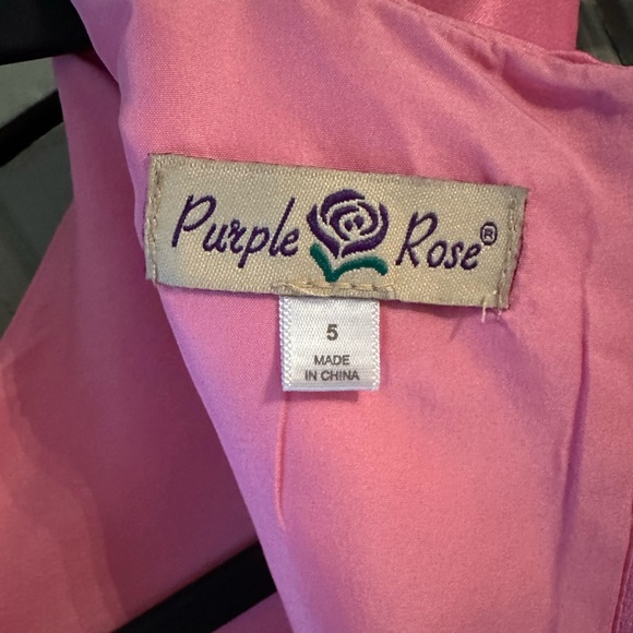 Purple Rose Little Girl's Butterfly Print Dress - Picture 6 of 6